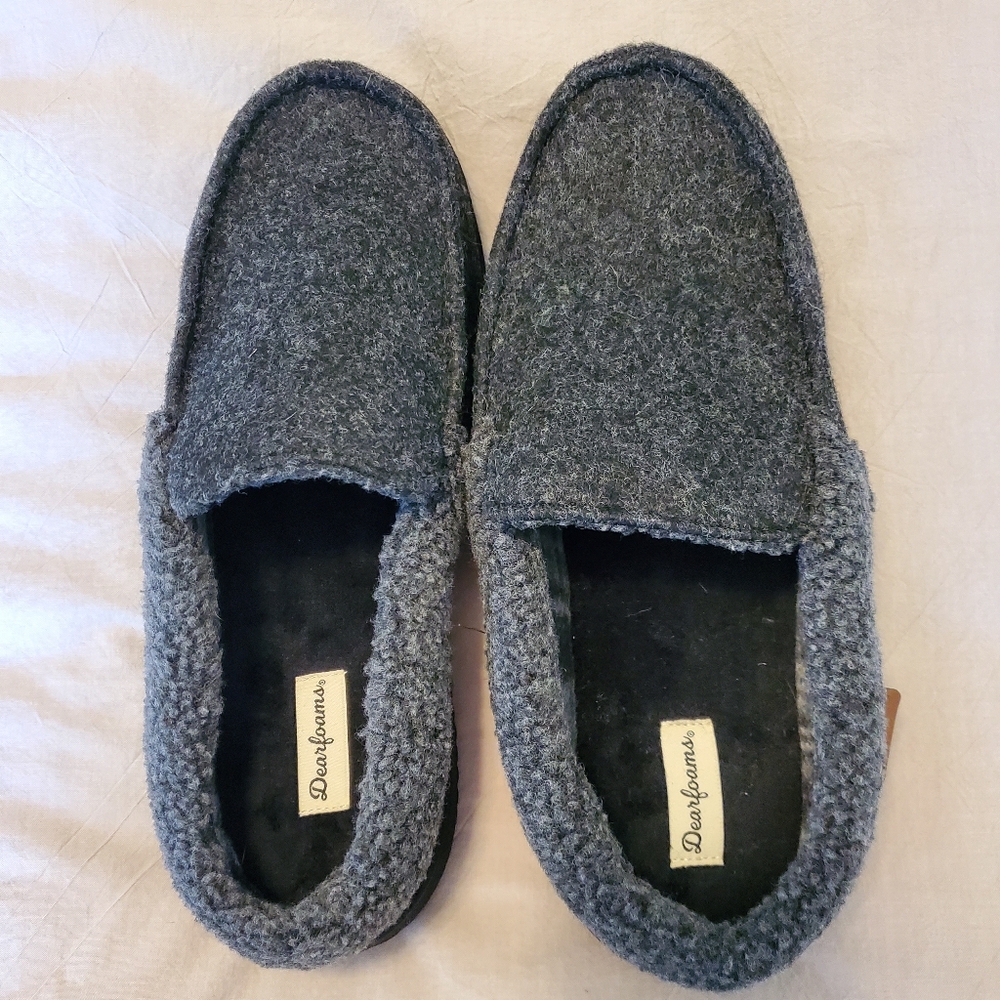 Dearfoams Men's Gray Slippers